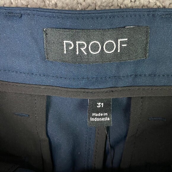 Proof The Nomad Shorts Men's 31 Blue Flat Front Performance Golf Huckberry Chino - Picture 4 of 13